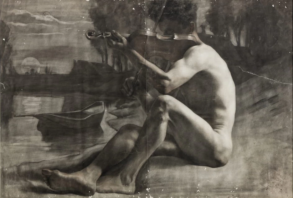 Figura maschile con violino - Assicoop, Unipol Collection, Modena